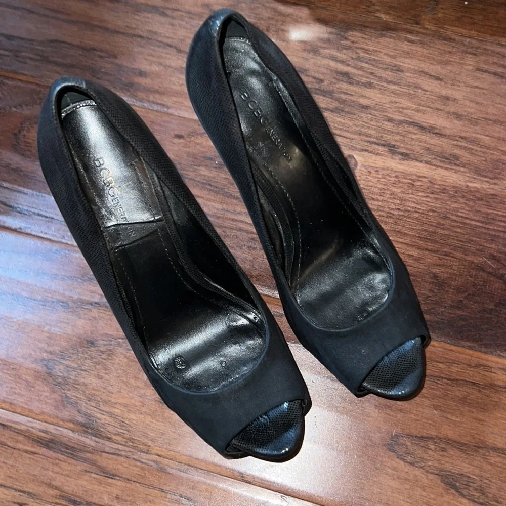 BCBG generation super high heel platform pumps 5” high heel stiletto shoes black - Picture 5 of 8